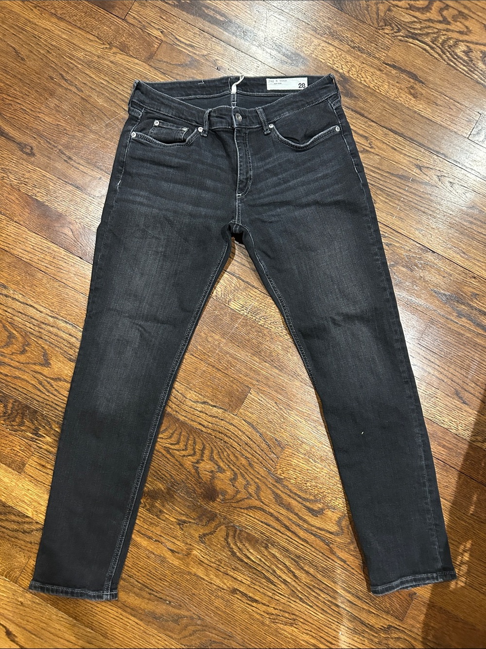 rag & bone Black Slim Straight Jeans